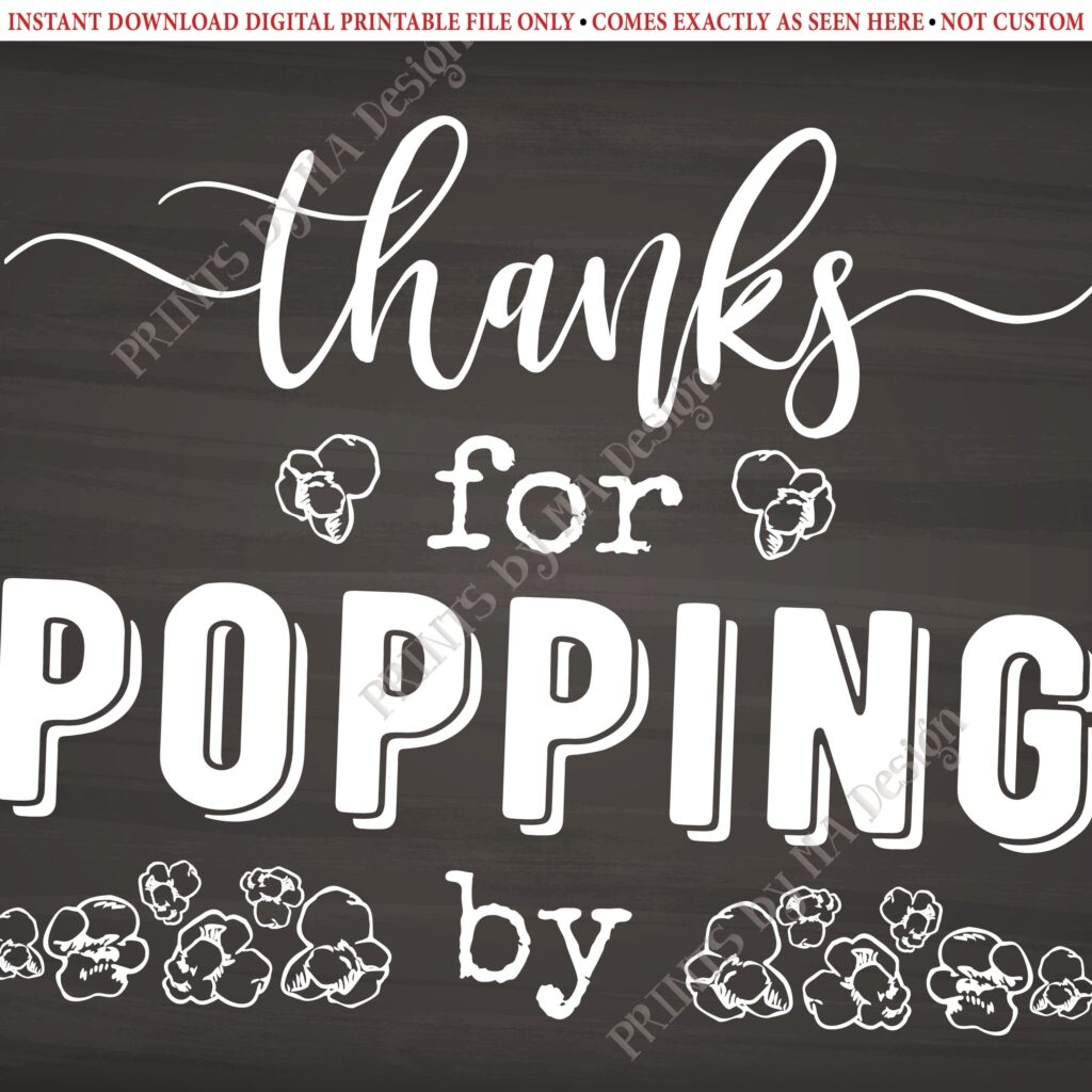 Thanks For Popping By Free Printable Free Printable Templates