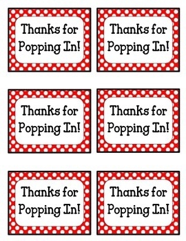 Thanks For Popping By Free Printable