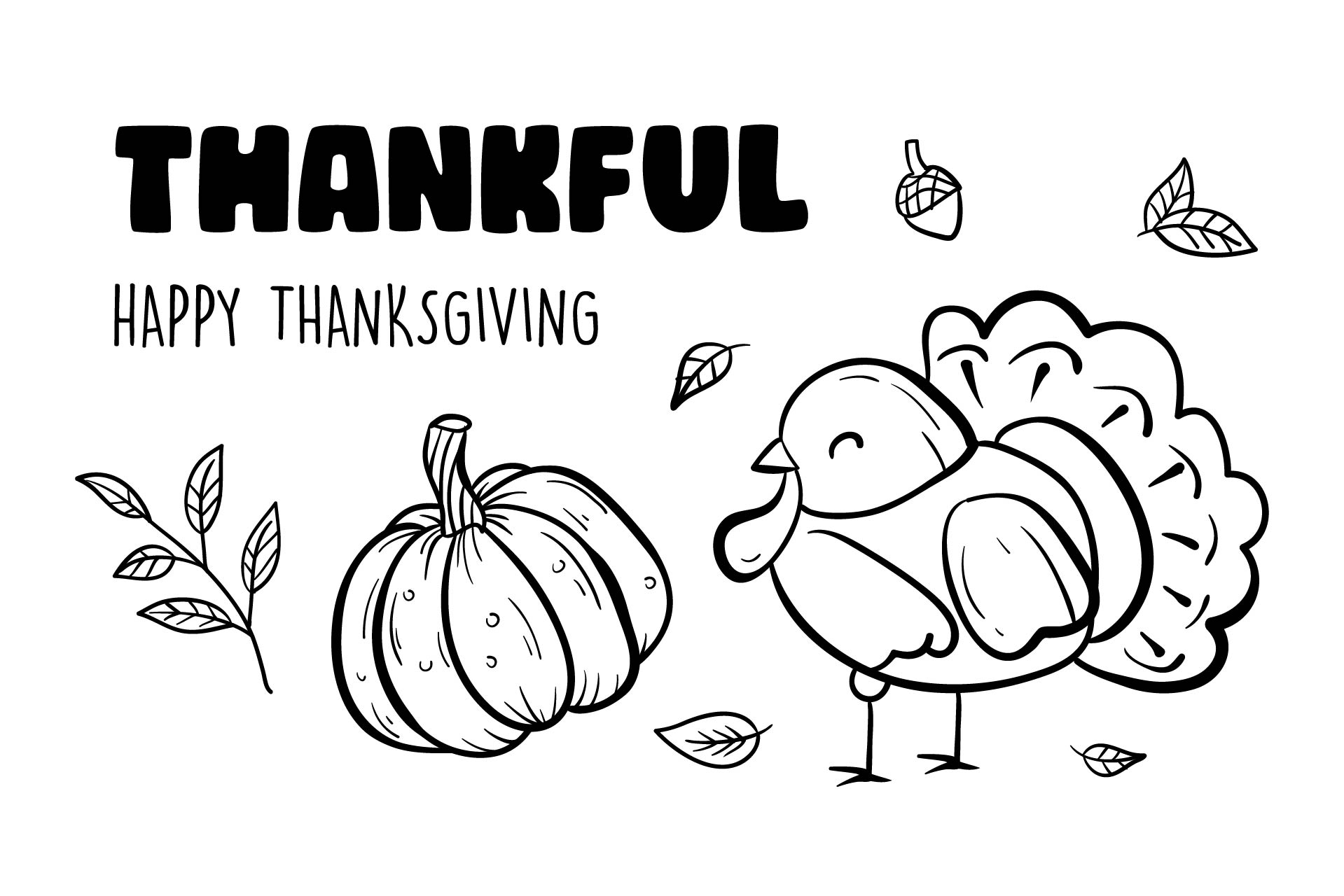 Free Printable Thanksgiving Cards To Color