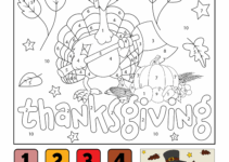 Free Color By Number Thanksgiving Printable
