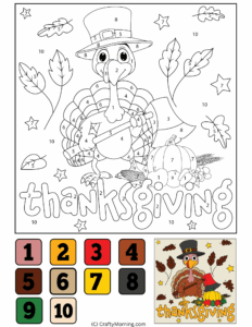 Thanksgiving Color By Number Free Printables Crafty Morning