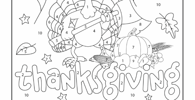 Free Color By Number Thanksgiving Printable