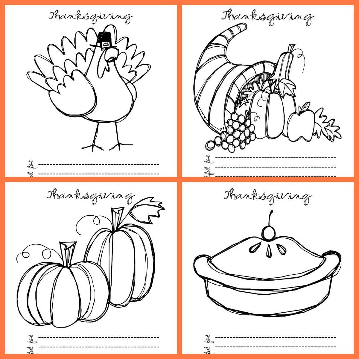 Thanksgiving Free Printable Coloring Pages