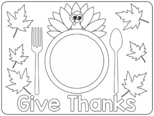 Thanksgiving Placemat 15 Free PDF Printables Printablee