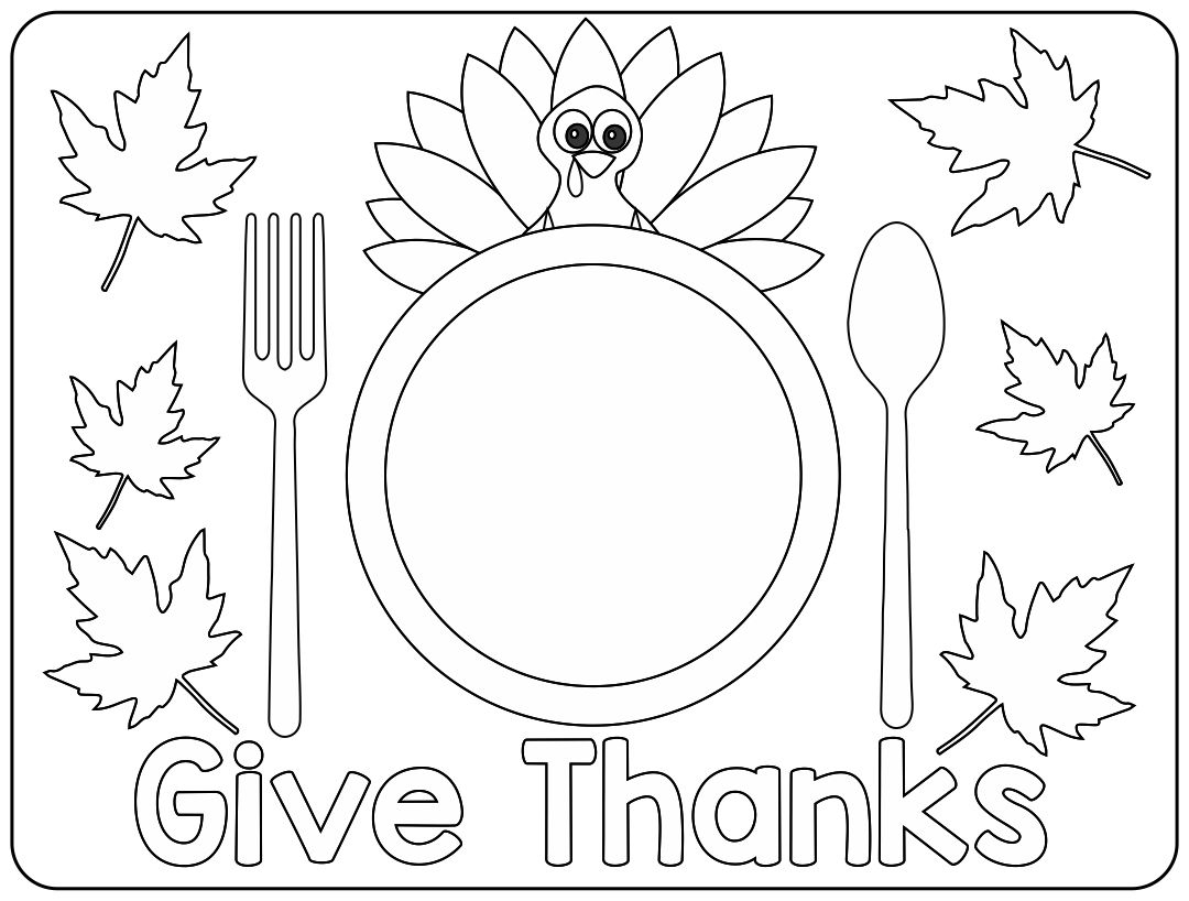 Thanksgiving Placemat 15 Free PDF Printables Printablee