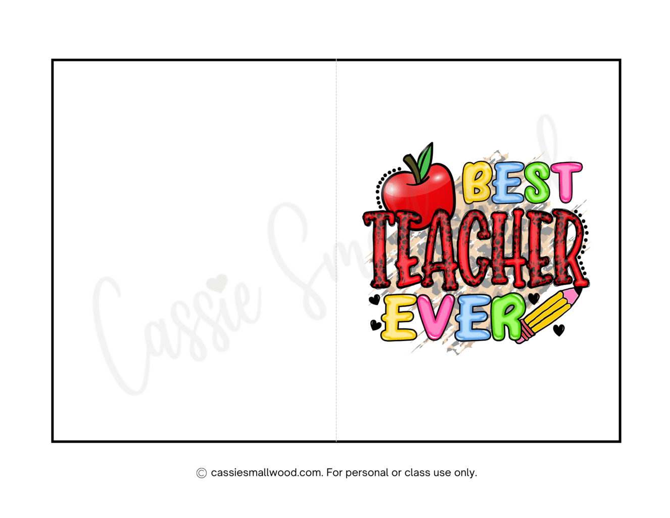 Free Printable Thank You Teacher Card Printable