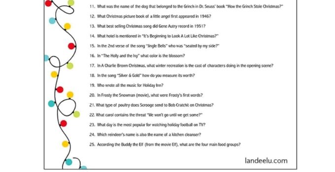 Free Printable Adult Christmas Party Games