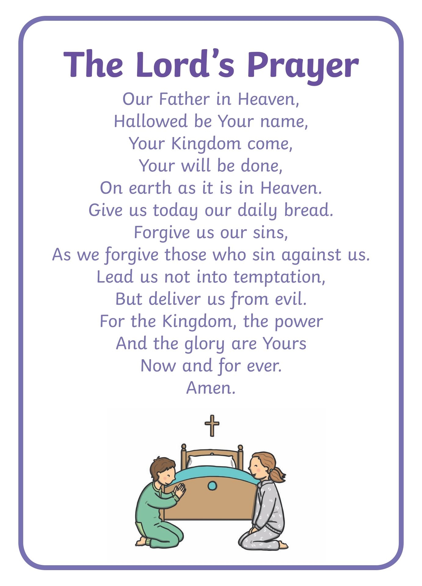 Free Printable Catholic Our Father Prayer