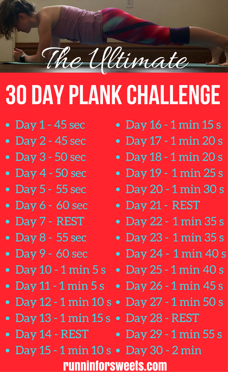 Free Printable 30 Day Plank Challenge