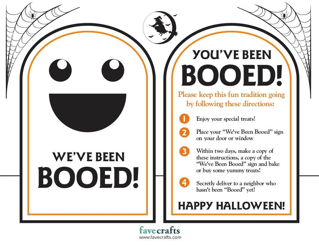 This Scary Cute quot You 39 ve Been Booed quot Free Printable Sign Is Perfect For 