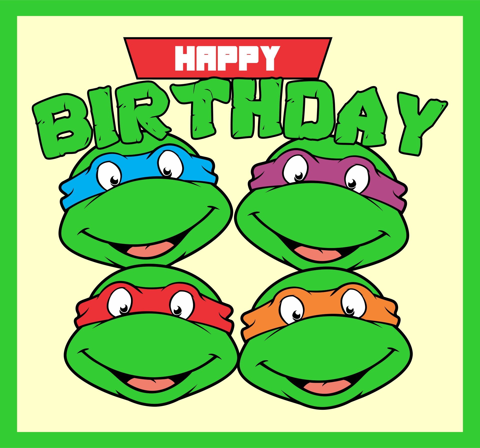 TMNT Birthday Cards Birthday 10 Free PDF Printables Printablee