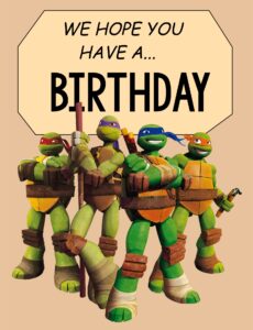 TMNT Birthday Cards Birthday 10 Free PDF Printables Printablee