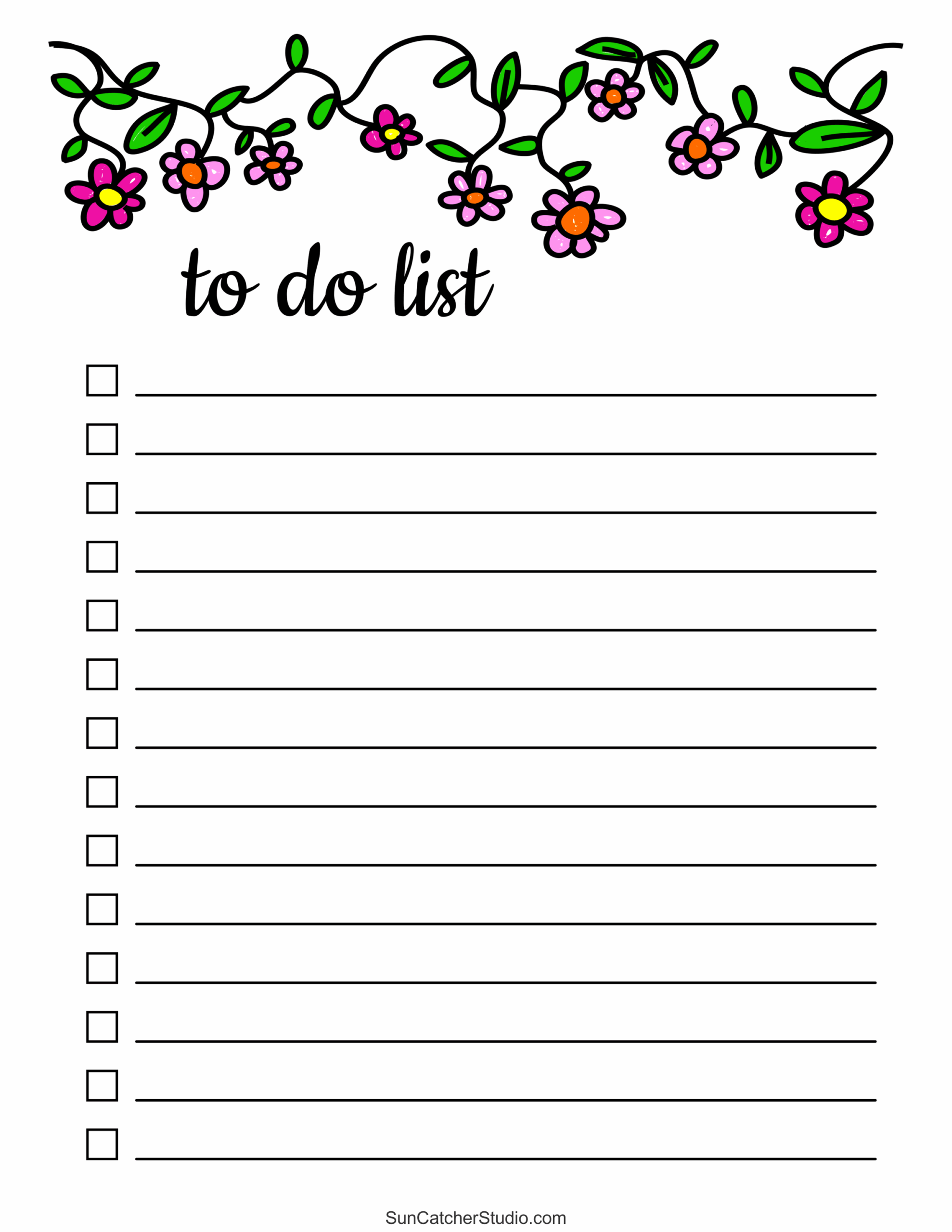 To Do List Free Printable PDF Templates Things To Do DIY Projects 