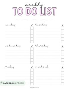 To Do List Template 29 Cute Free Printable To Do Lists SaturdayGift