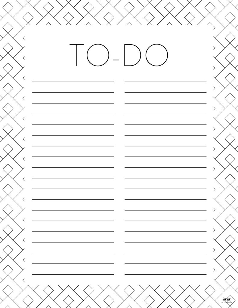 Things To Do List Free Printable