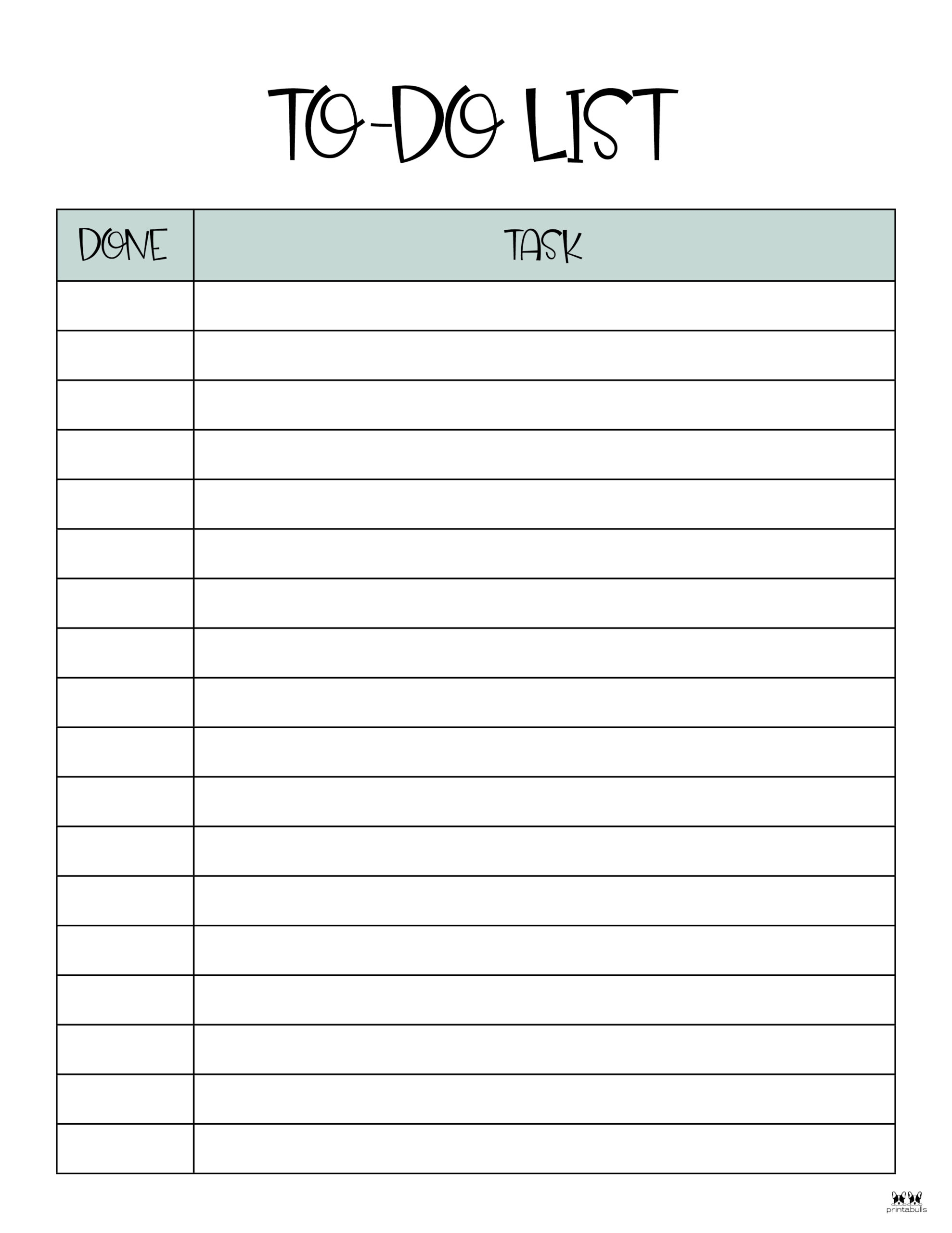 To Do Lists 31 FREE Printables Printabulls