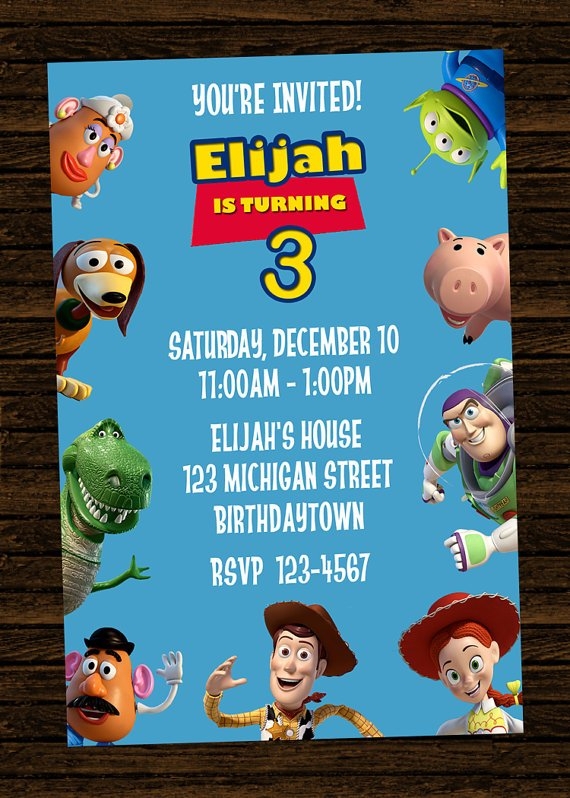 Free Printable Toy Story Birthday Invitations