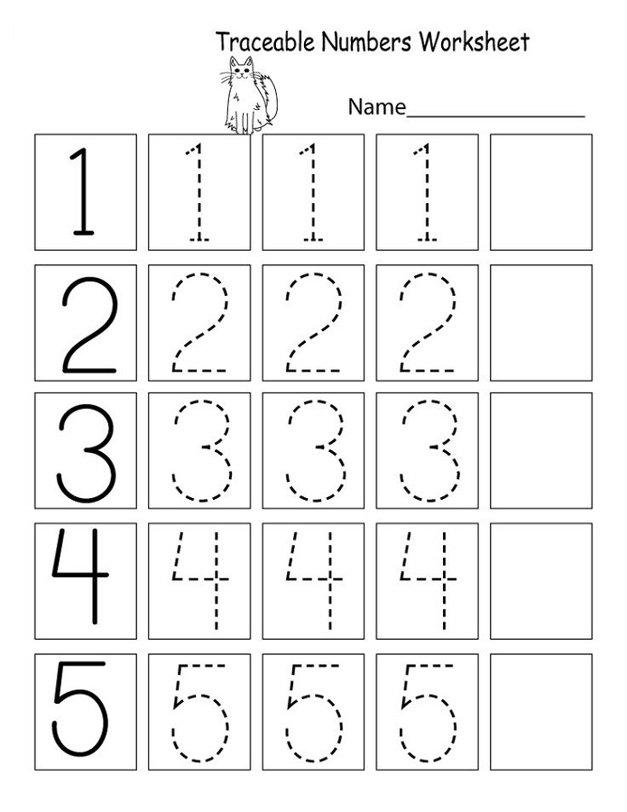 Trace Number Worksheets For Preschoolers Educative Printable