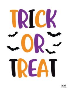 Trick Or Treat Signs Printable