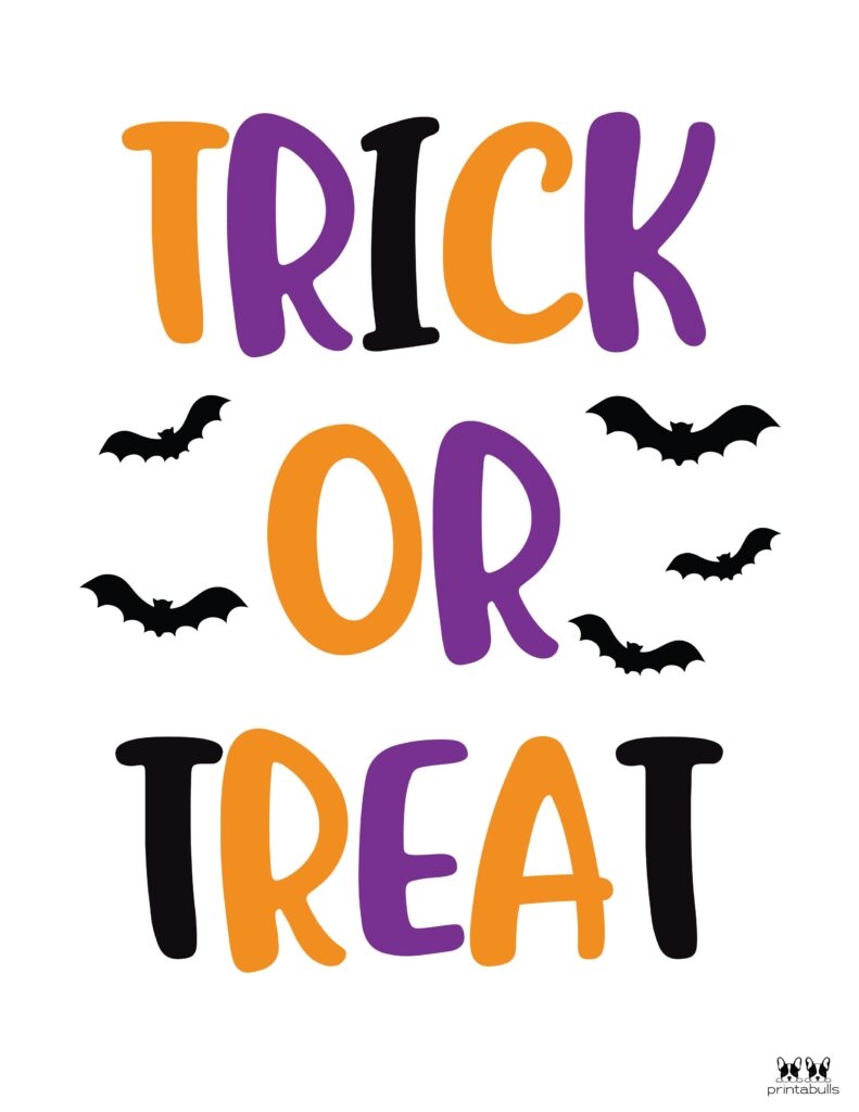 Trick Or Treat Signs Printable