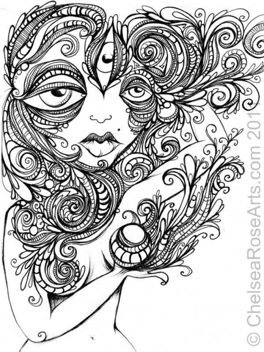 Trippy Printable Coloring Pages