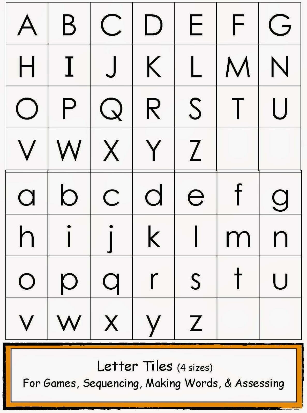Upper And Lower Case Alphabet Printables