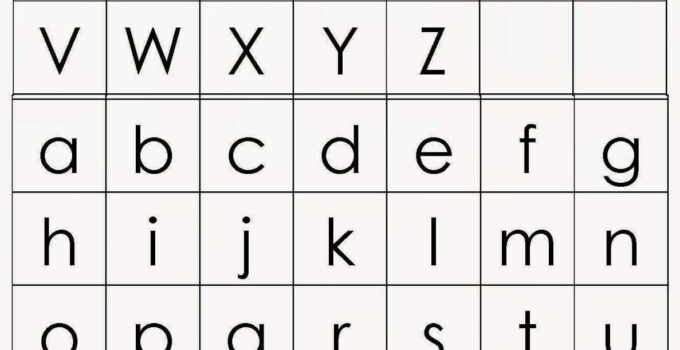 Free Uppercase And Lowercase Letter Printable