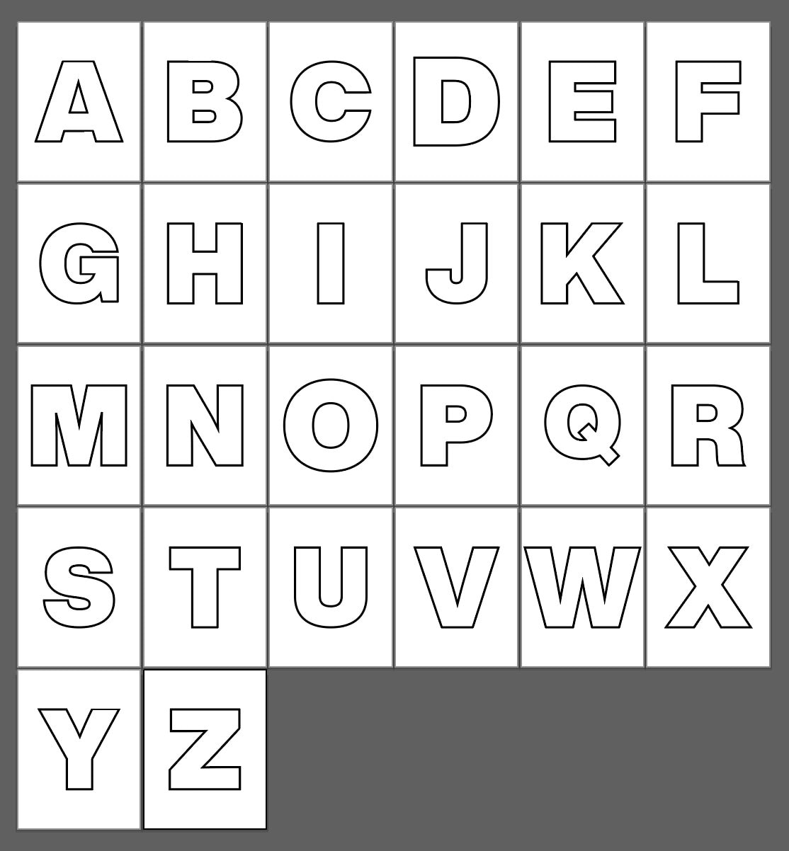 Uppercase Alphabet Printable