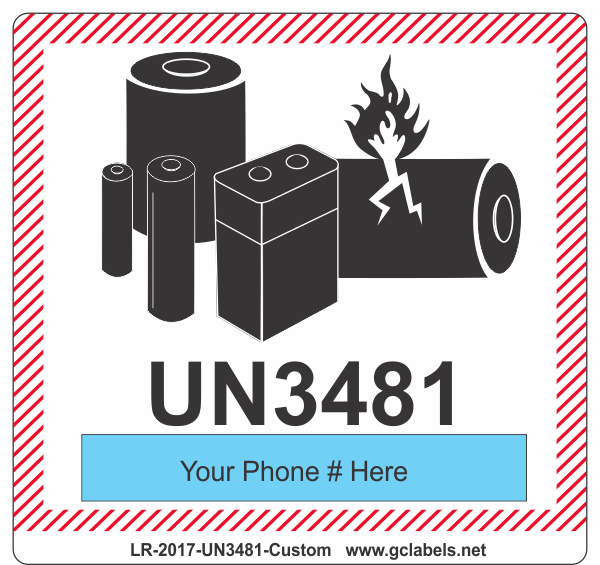 Free Lithium Ion Battery Shipping Label Printable
