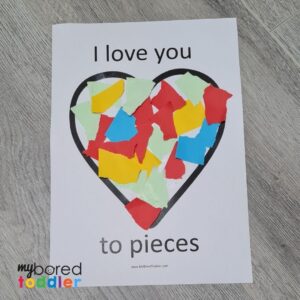 Valentine 39 s Day I Love You To Pieces free Template My Bored Toddler