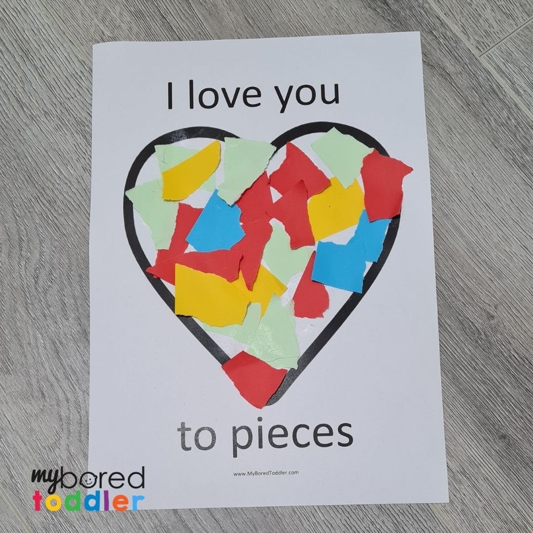 Valentine 39 s Day I Love You To Pieces free Template My Bored Toddler