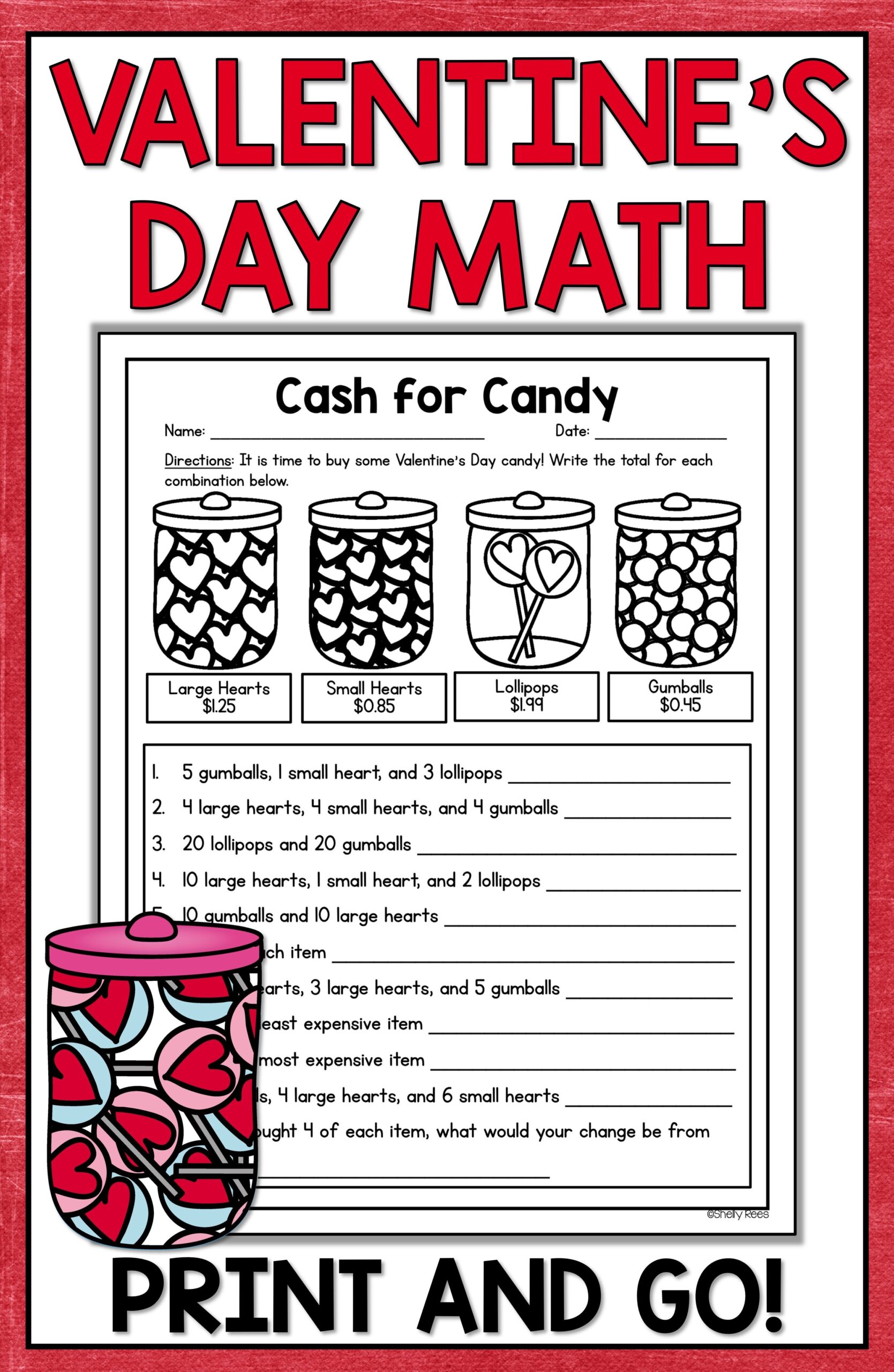 Free Printable Valentine'S Day Math Worksheets