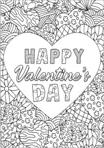 Valentine 39 s Heart With Intricate Designs Valentine 39 s Day Coloring