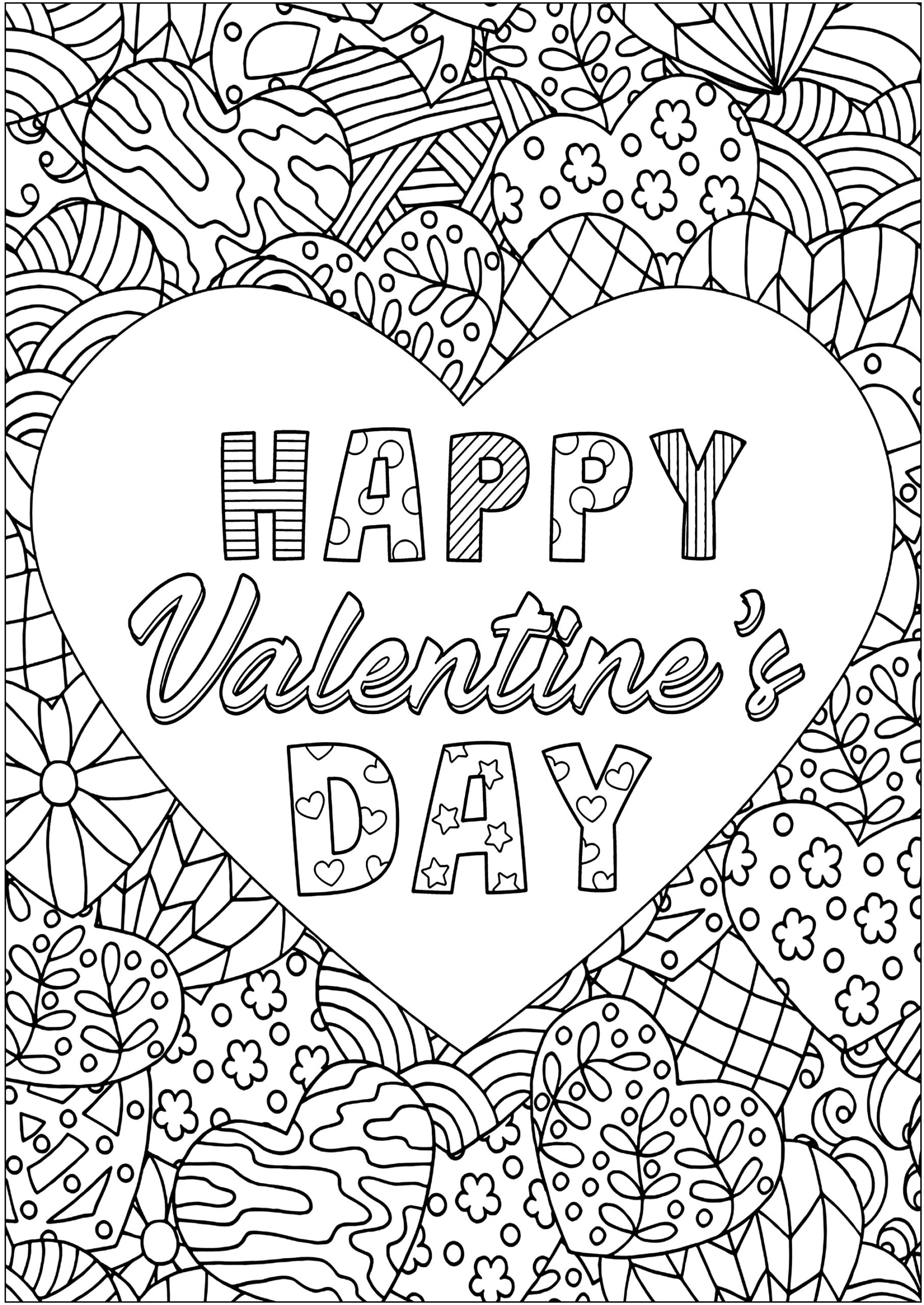 Free Printable Valentines Coloring Pages For Adults