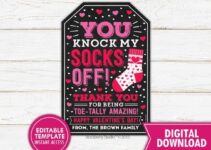 You Knock My Socks Off Free Printable