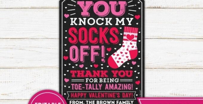 You Knock My Socks Off Free Printable