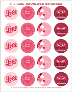 Valentines Love Free Printable Stickers Valentines Printables