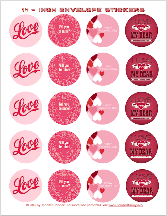 Valentines Love Free Printable Stickers Valentines Printables 