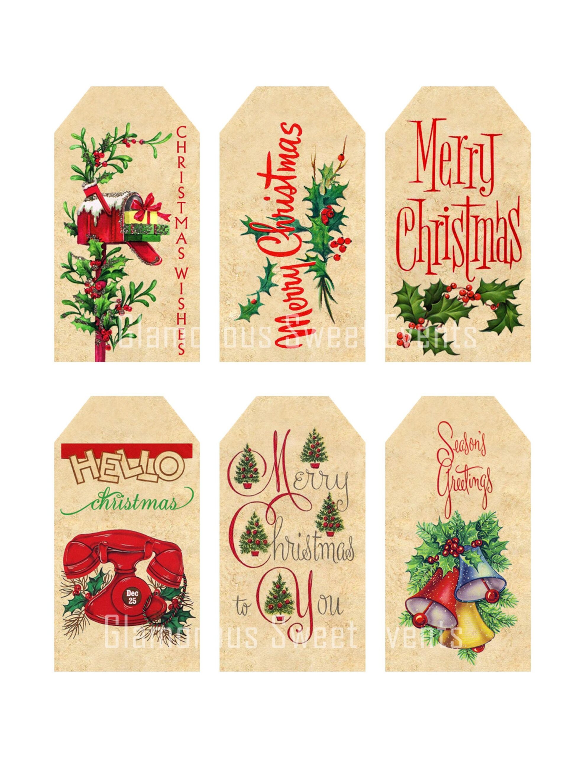 Free Printable Vintage Christmas Gift Tags