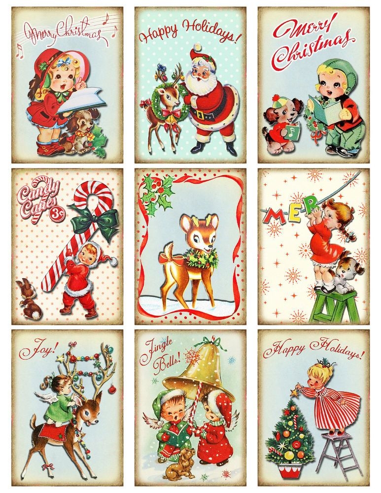 Vintage Christmas Gift Tags Printable Free Printable Word Searches