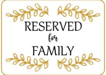 Free Printable Reserved Signs For Wedding