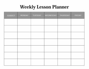 Weekly Lesson Plan Templates 15 Best Lesson Planners Free Download