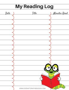 Weekly Reading Log Kindergarten