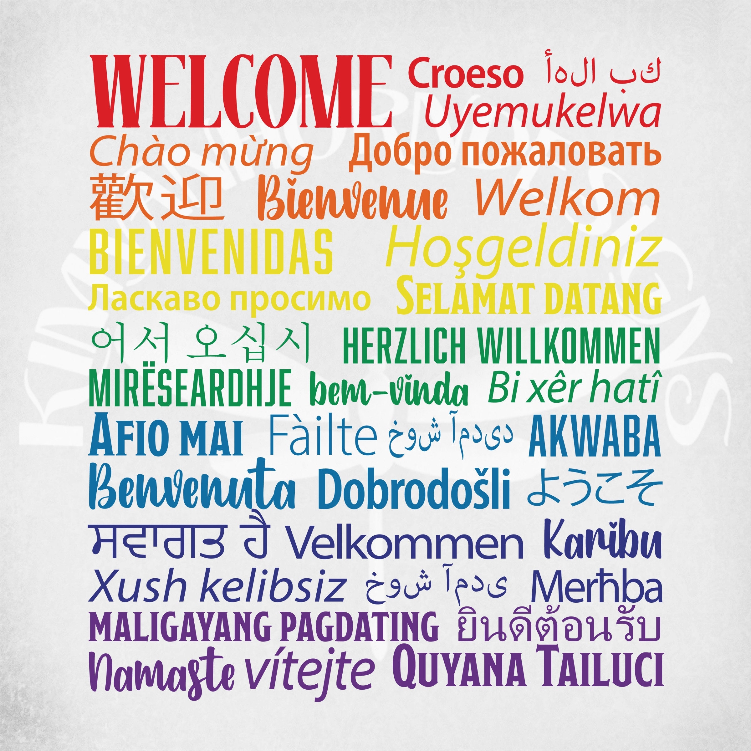 Free Printable Welcome Poster In Different Languages