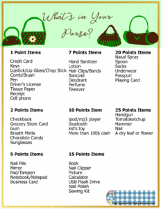 What 39 s In Your Purse Free Printable Baby Shower Game