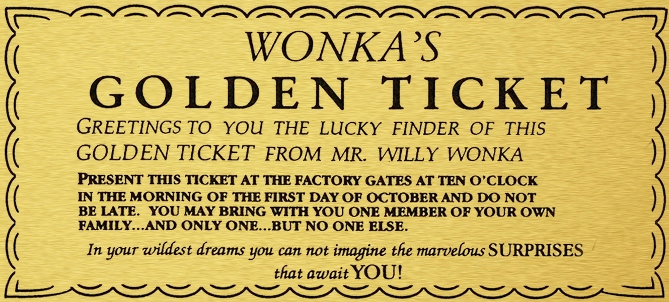 Willy Wonka Golden Ticket Template