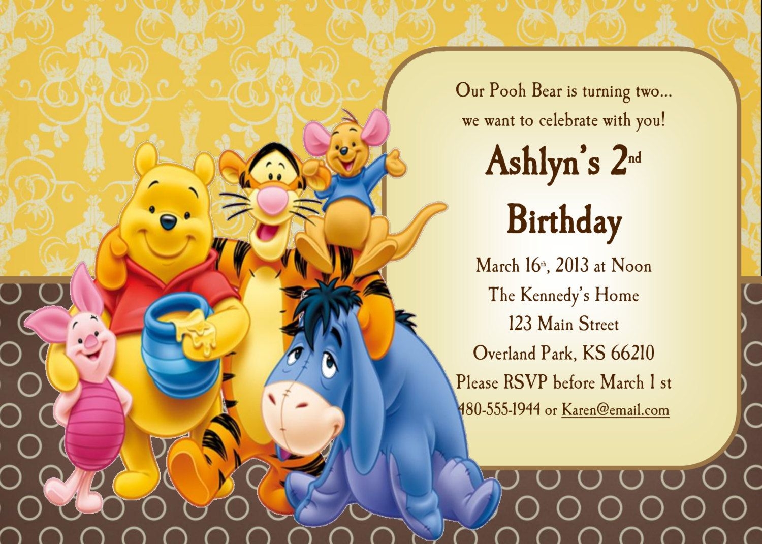 Winnie The Pooh Birthday Cards Printable Free