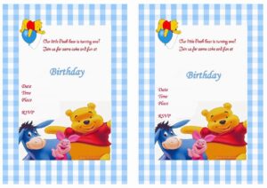 Winnie The Pooh Birthday Cards Printable Free