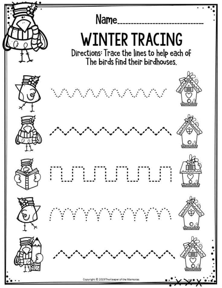 Winter Printable Preschool Worksheets The Keeper Of The Memories