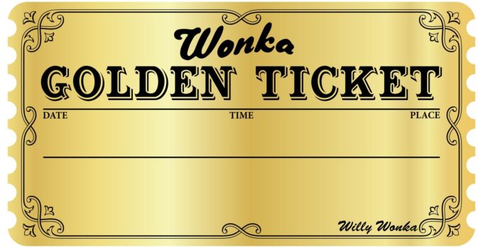 Willy Wonka Golden Ticket Printable Free